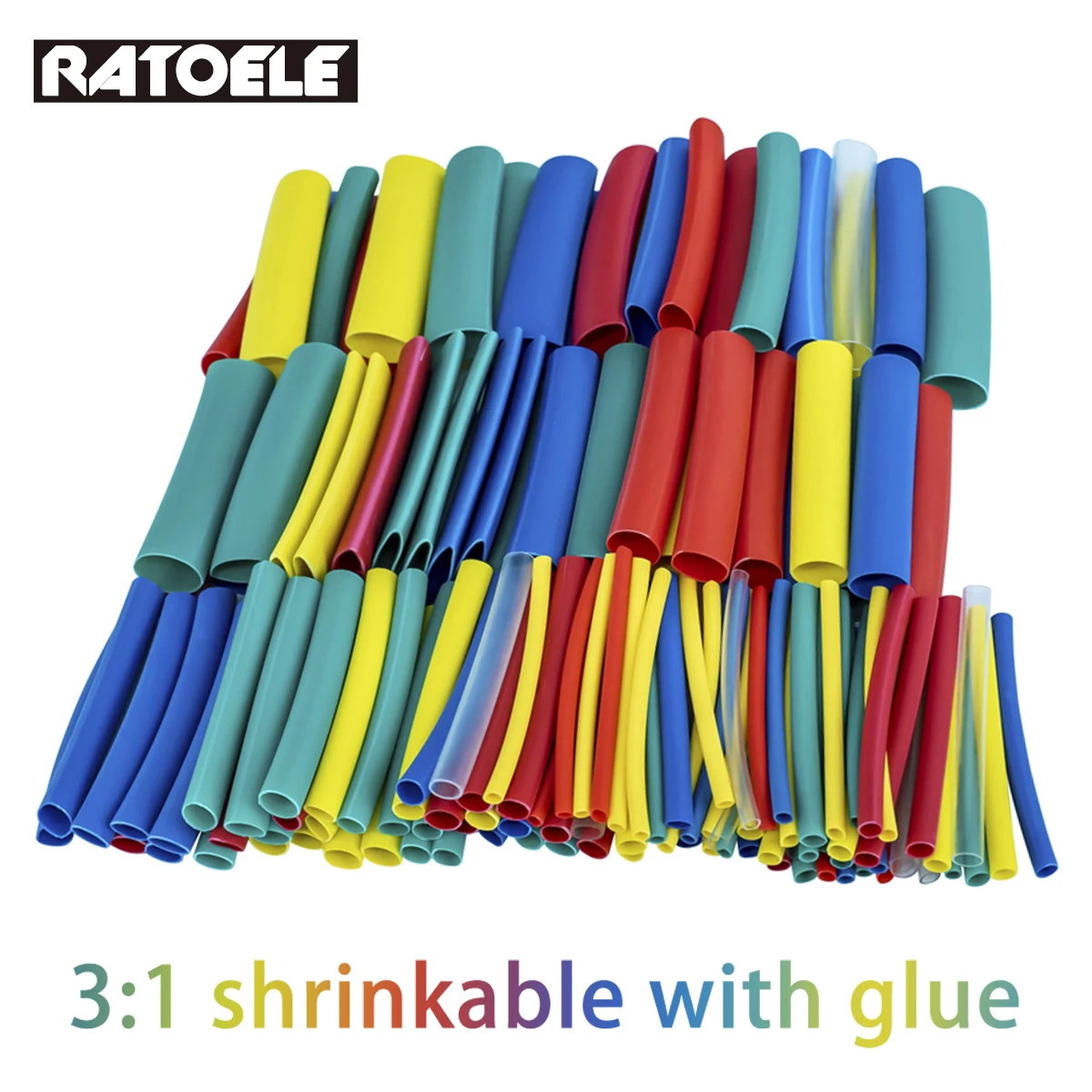 

3:1 Heat Shrink Tube With Glue Inside 90 PCS 8 Size 1.6/2.4/3.2/4.8/6.4/7.9/9.5/12.7mm Wrap Wire Cable kit