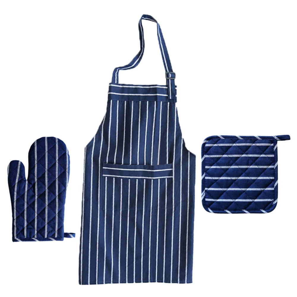 1 комплект хлопковых перчаток удобный мягкий передник прихватки для