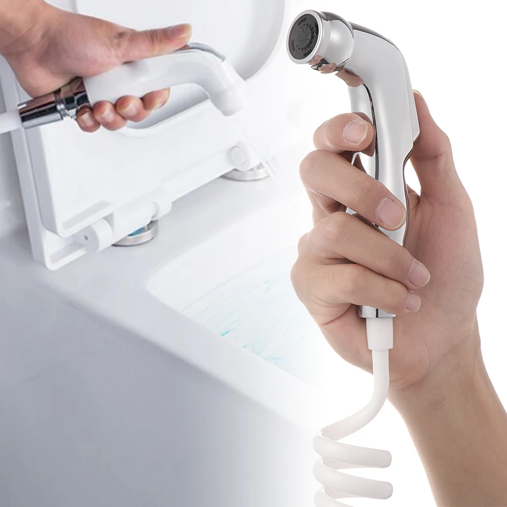 1 шт. полезный ручной распылитель для унитаза биде хромированный абс смеситель