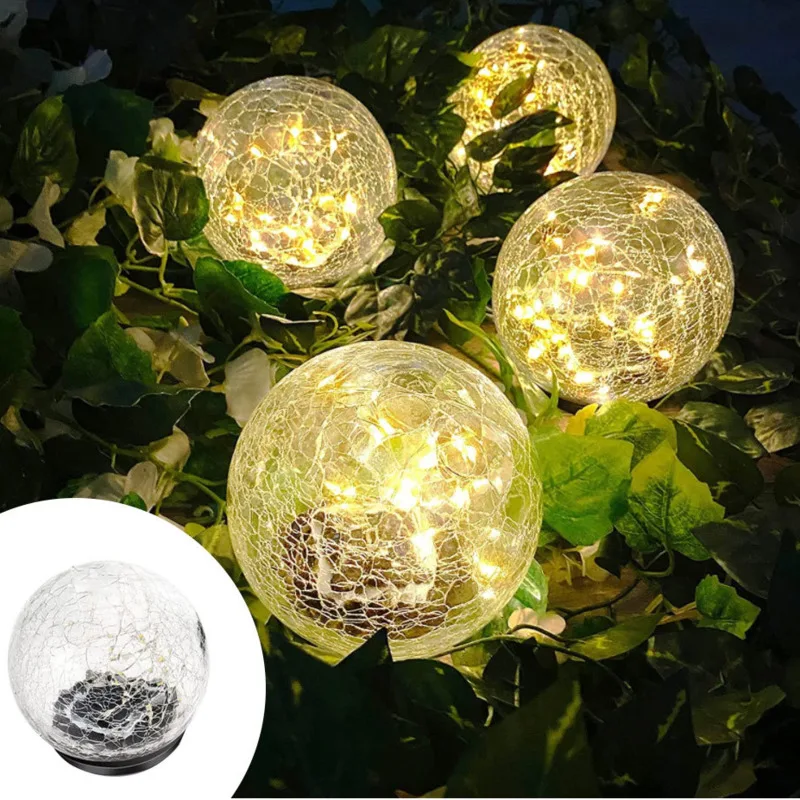 

Светодиодный светильник Olar с питанием от сети, уличная лампа для газона, стеклянный шар, водонепроницаемое украшение для дома, улицы, балкон...