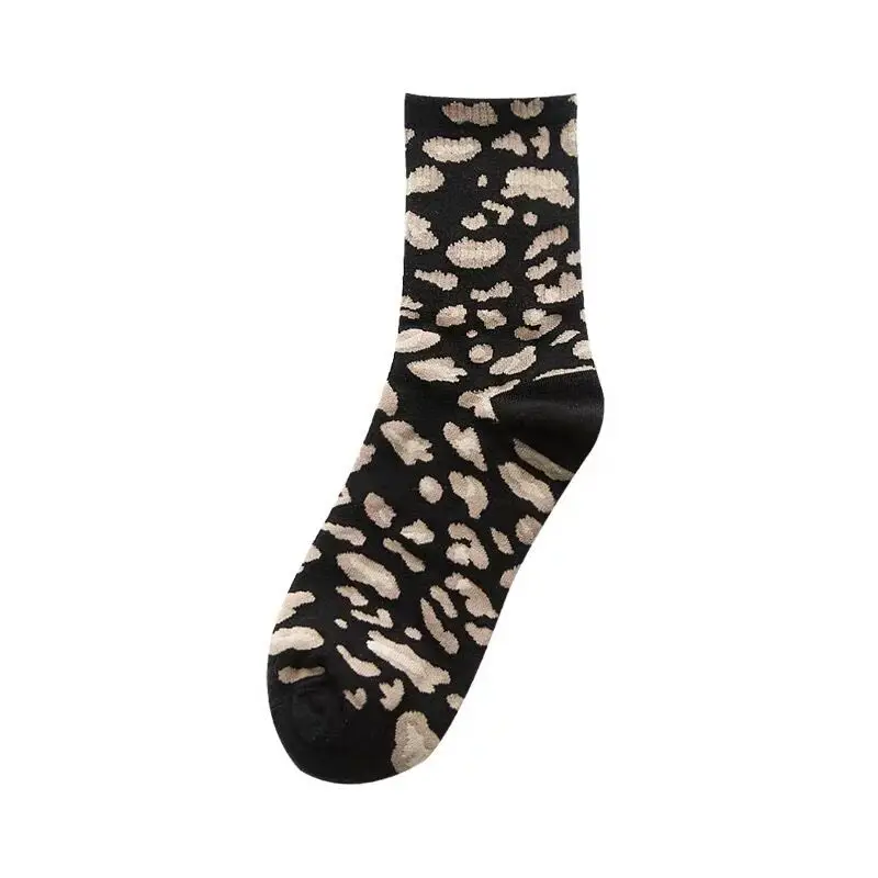 

1 Pair Harajuku New Women Socks Leopard Grain Elegant Socks Long Loose Sock Autumn Winter Korea their leisure sock hot selling