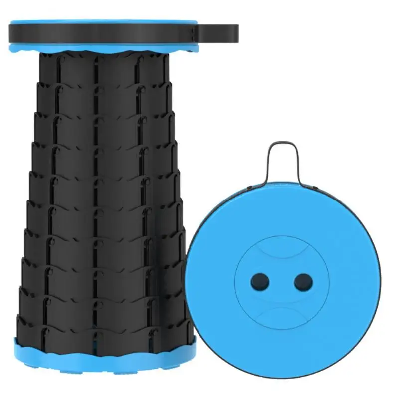 

Outdoor Furniture Retractable Stool Portable Lounge Chair Foldable Beach Fishing Camping Chair Plastic Telescopic Stool