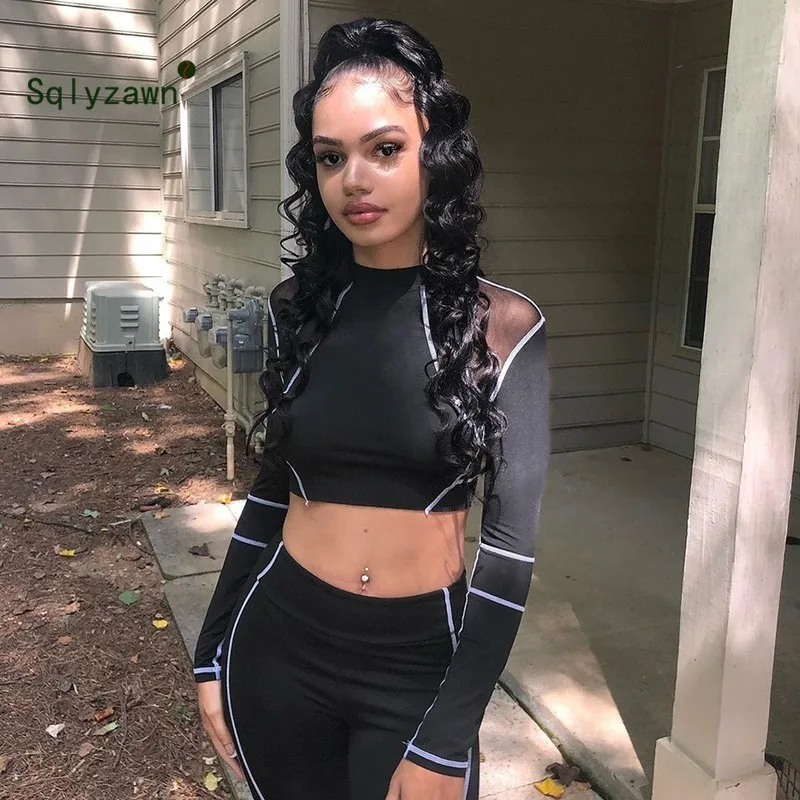 Женская спортивная одежда бесшовные леггинсы и сетчатые Лоскутные укороченные