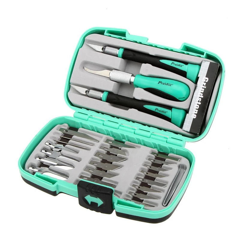 Pro'sKit PD 395A 30 шт. многофункциональный набор Делюкс Хобби Набор ножей резные ножи