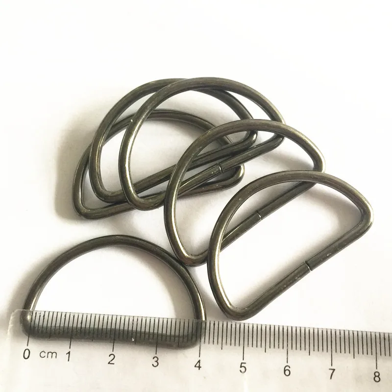 5 шт. 40 мм несварные d образные кольца пистолет черные металлические Ремни