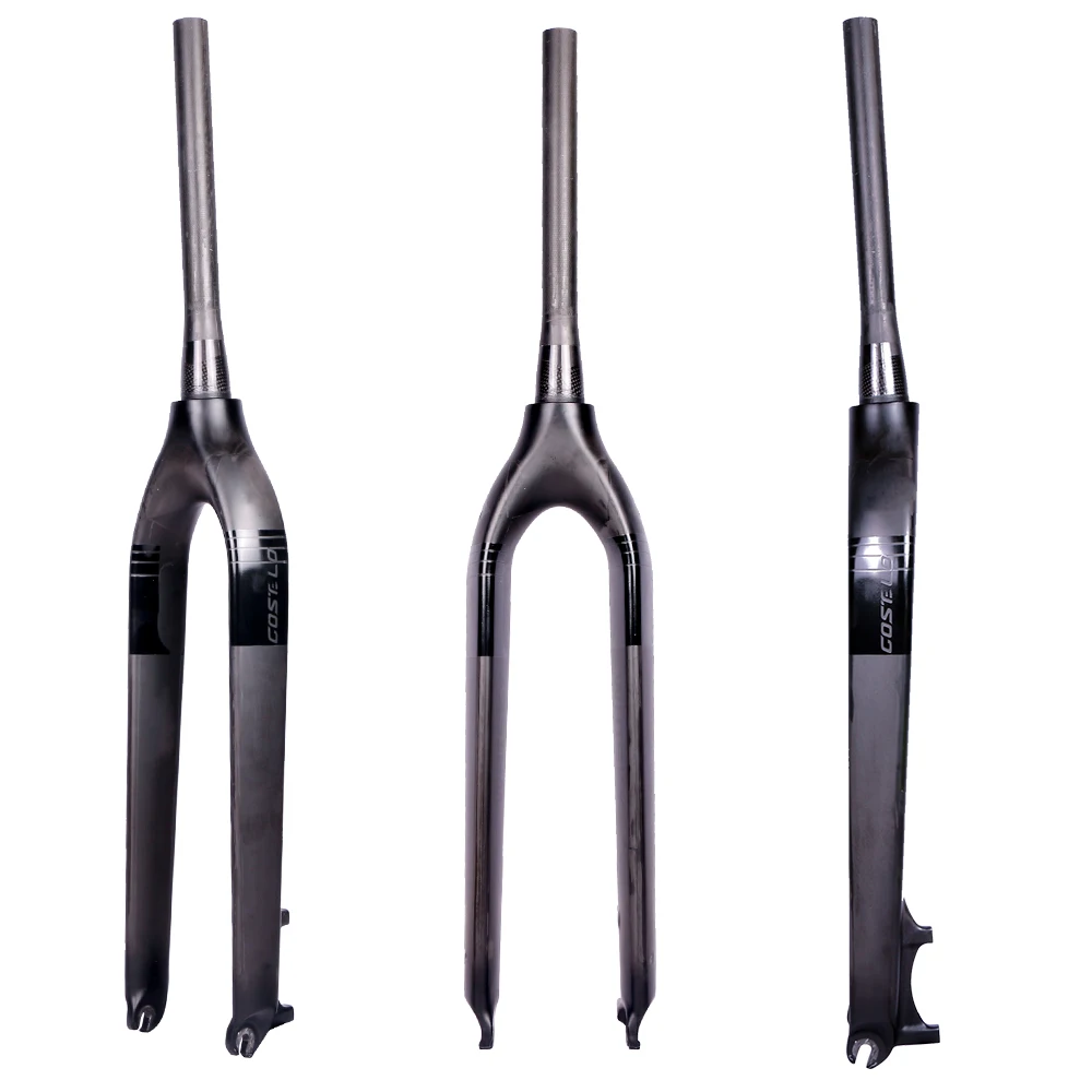 

Costelo Carbon Fiber MTB Bicycle Front Fork 29er Mountain Bike Rigid Front Fork Bicycle Parts Bicycle Quick Release