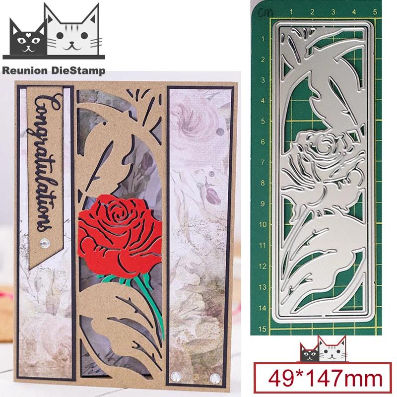 

Металлические Вырубные штампы с красивыми цветами и розовыми кружевами для «сделай сам», скрапбукинга, альбома, бумажных открыток, рукодел...