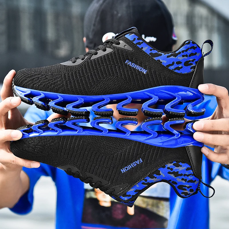 

Men Shoes Casual Shoes Men Fashions Male Mesh Shoes Men Sneakers Big Size Zapatillas Hombre Blue 2021 New sport Blade Shoes 47