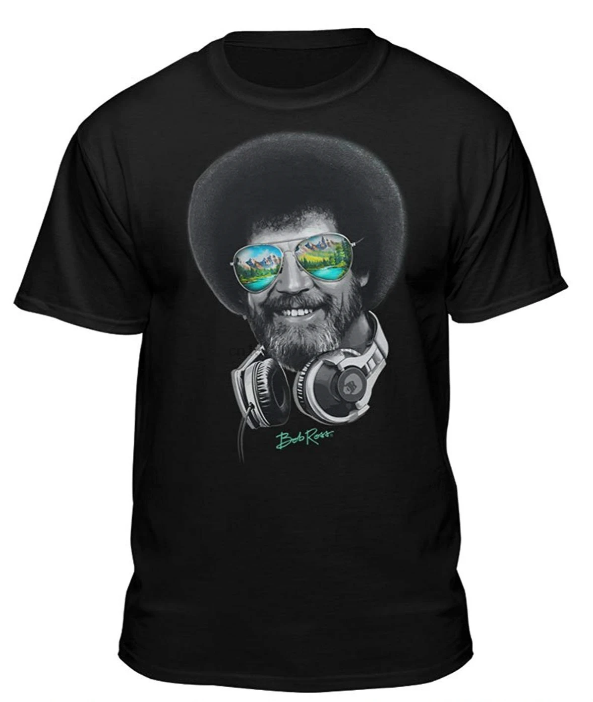 Dj Боб Росс официально лицензированный наушники оттенки футболка Повседневное