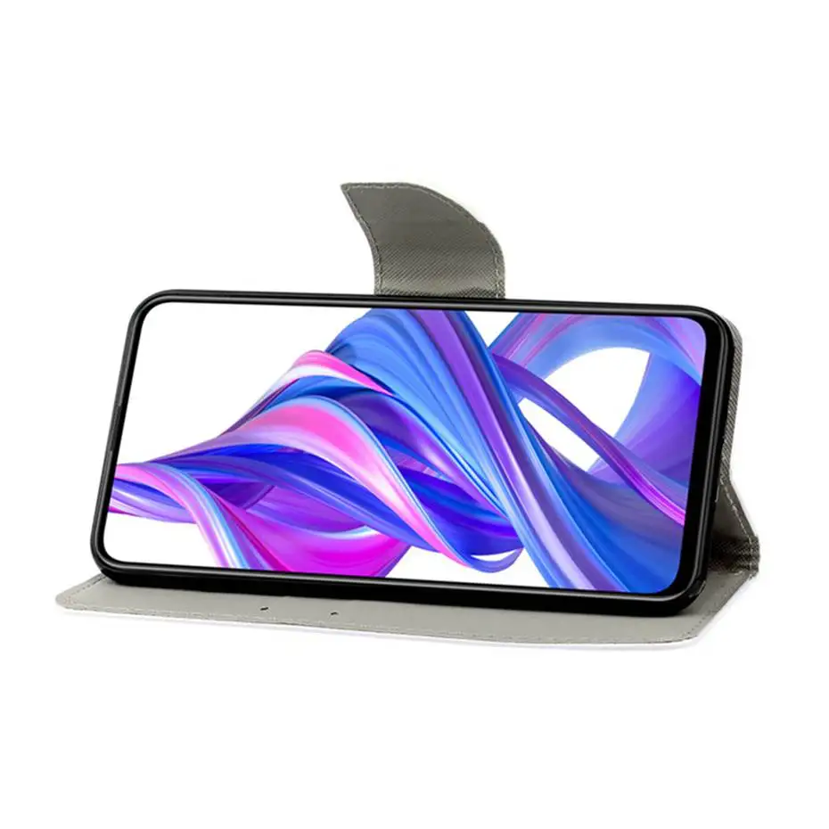 Чехол для Honor 9A 9X Pro роскошный кожаный чехол телефона Huawei 8X Lite книжка 20 10i