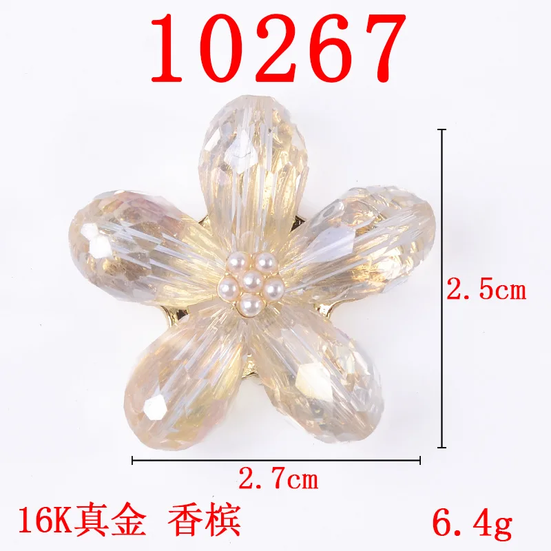 30pcs High grade sweet crystal pendant earrings accessories DIY earrings bracelets materials alloy accessories color protection
