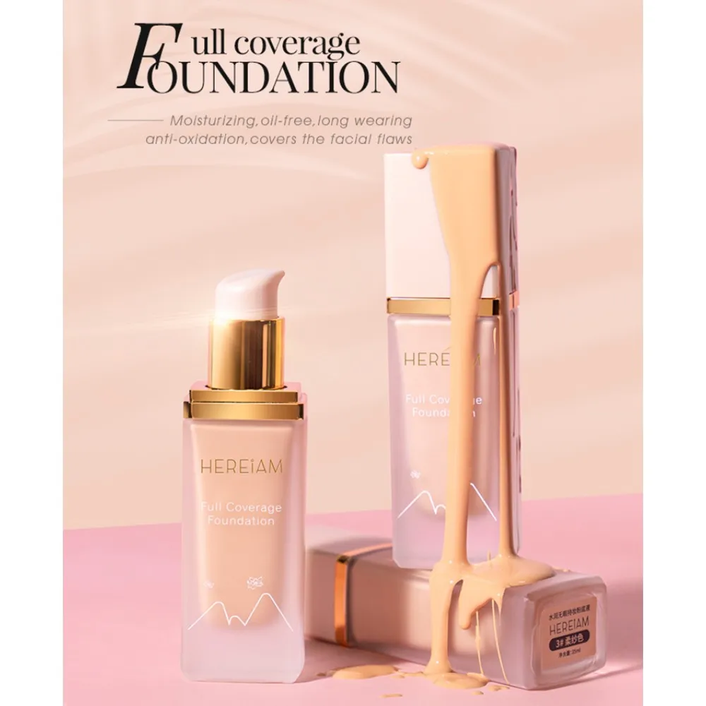 

Matte Liquid Foundation Hydrating Lasting Oil Control Brighten Concealer Full Coverage Primer Cream Face Beauty Makeup Cosmetics