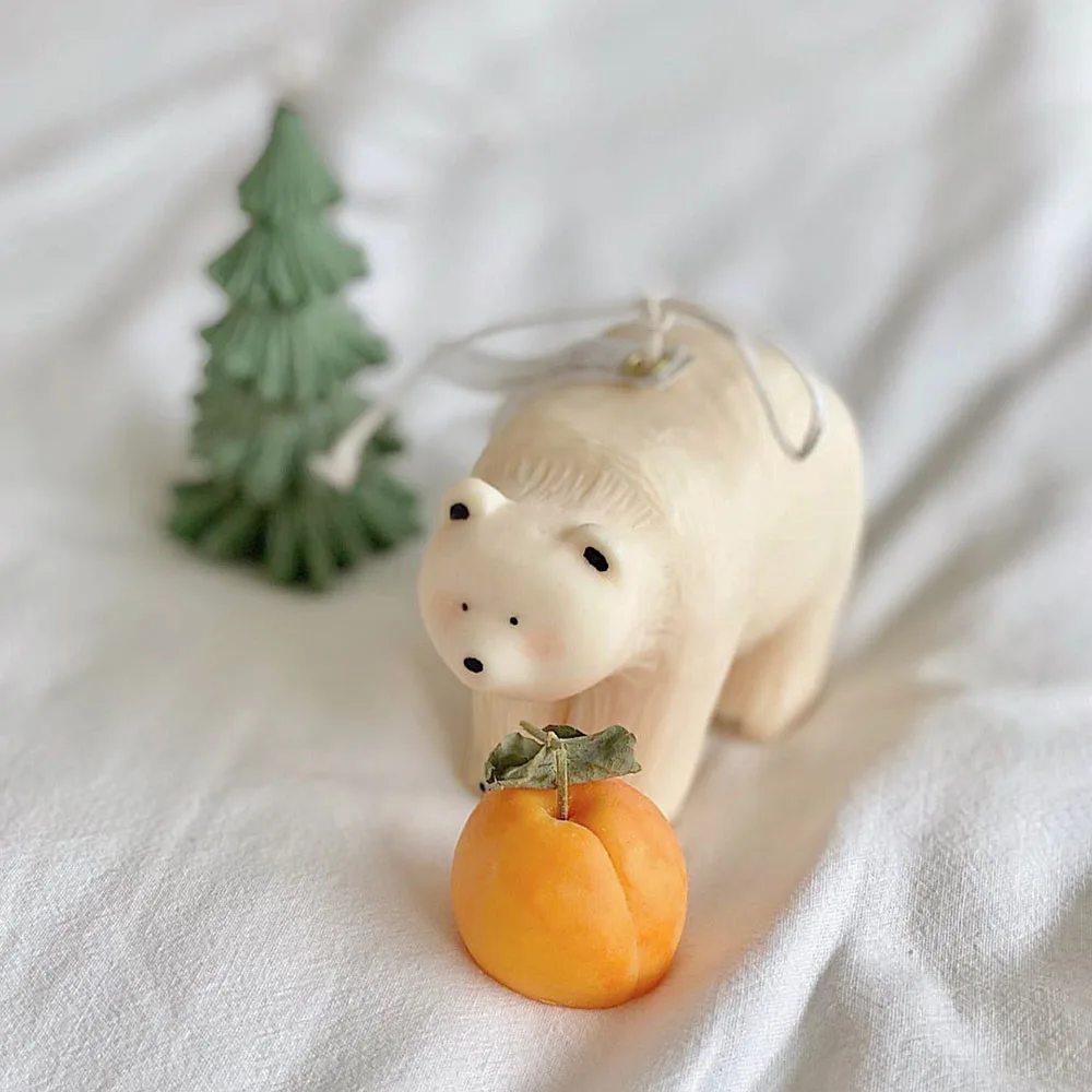 

1 Pcs Simulation Bear Shape Candle Silicone Mold Cute Animal Shape Brown Bear Polar Candle Silicone Candle Making Cake Baking