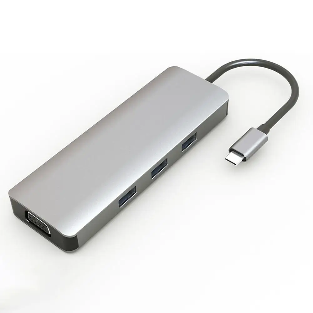USB 3 0 Type-C концентратор к 4K HDMI VGA 3X Pd зарядный порт с концентратором TF SD считыватель