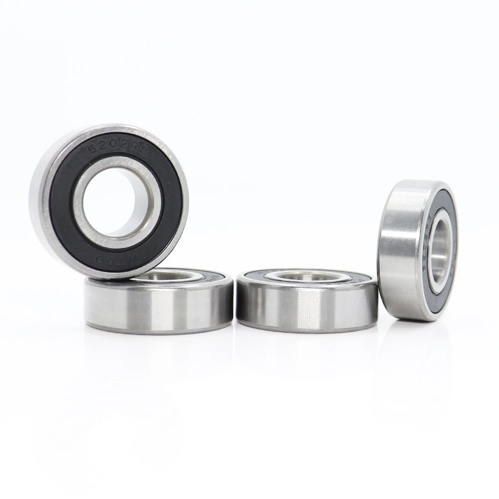 

6202RS Bearing ABEC-3 (4 PCS) 15*35*11 mm Deep Groove 6202 2RS Ball Bearings 180202 RZ 6202 2RZ EMQ Quality