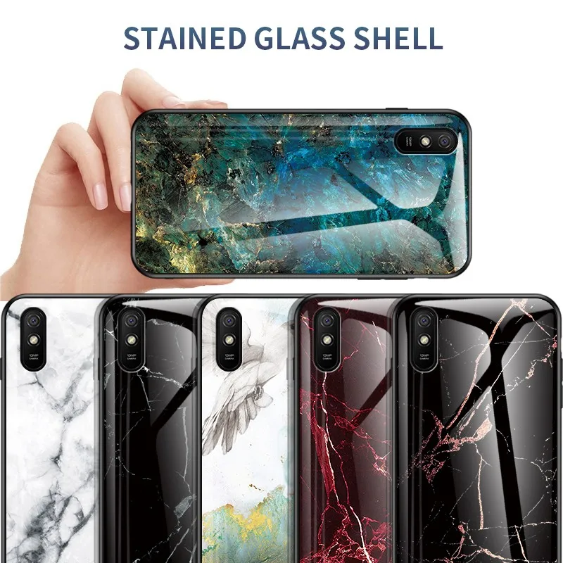 

Case for Xiaomi Redmi 9 9A 8 8A 10X 4G Tempered Glass Shockproof Cover for Xiaomi Mi Note 10 Lite Redmi Note 9 8 Pro Max 9S