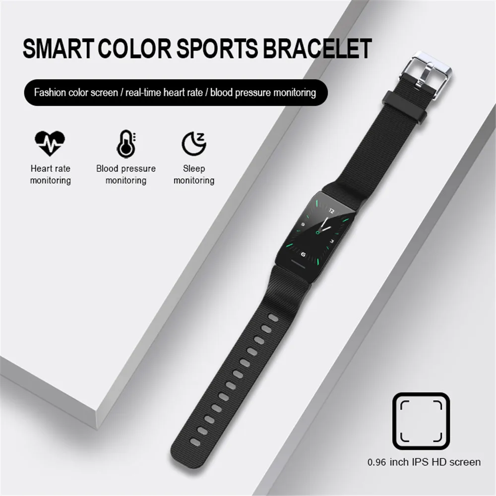 

1.14 Inch Smart Band Weather Display Blood Pressure Heart Rate Monitor Fitness Tracker Smart Watch Bracelet Waterproof Men Women