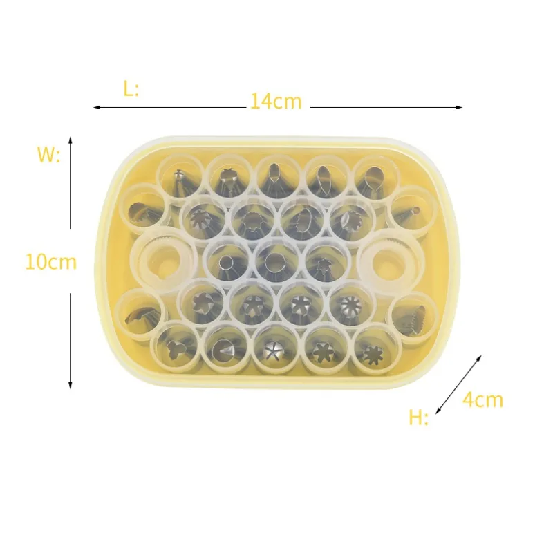 Силиконовые насадки для кондитерского мешка 25 шт./компл. + 2 многоразовых муфты и