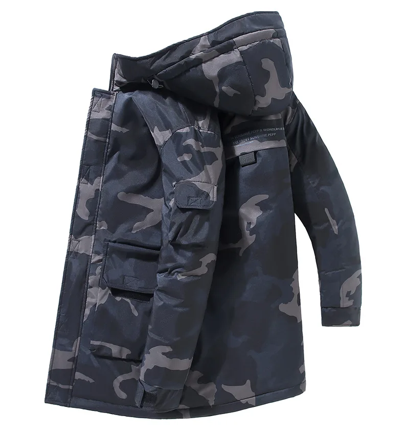 2022 new Winter Brand Casual Fashion mid-length Parka 90% White Duck Down Coat Men Windbreaker Jacket With Hooded Mens Clothes