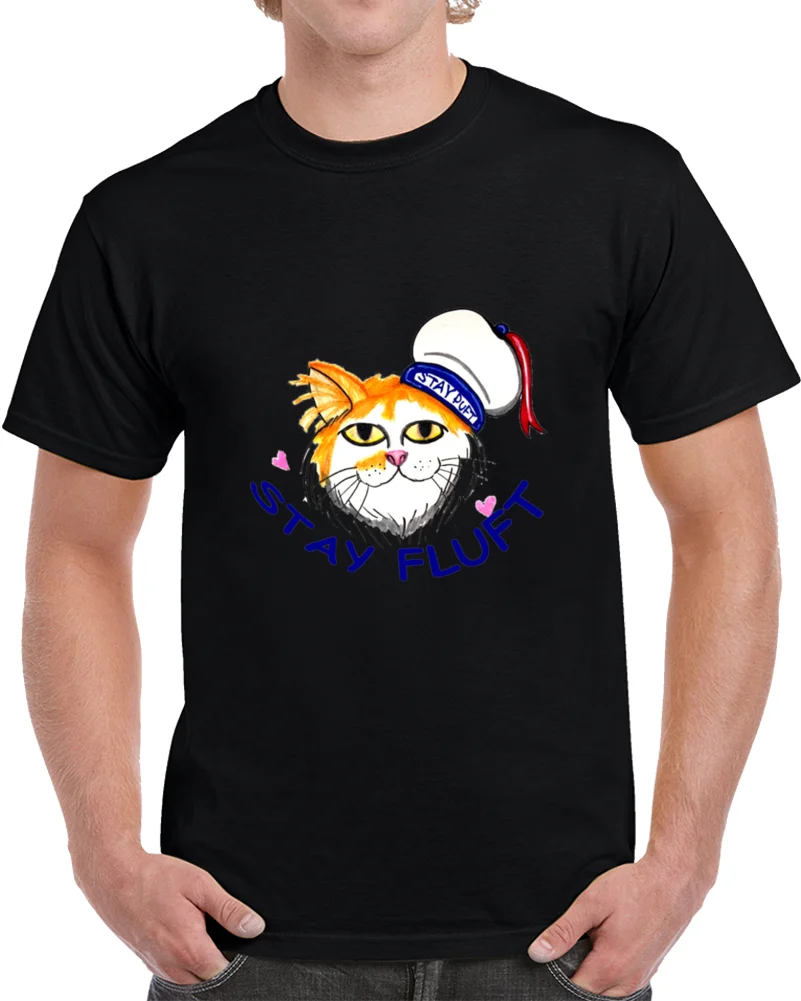 Для мужчин футболка Stay Fluft женщин | Мужская одежда