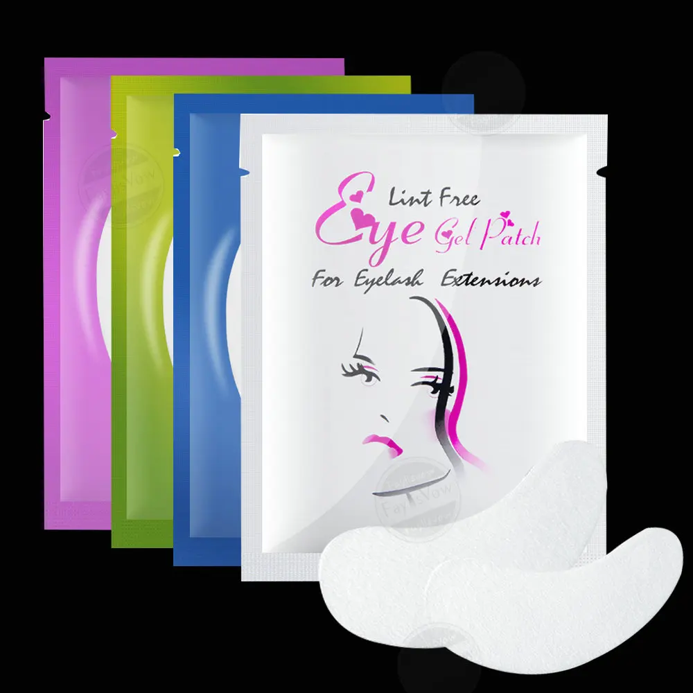 50 пар/лот накладки для глаз бумажные наращивания ресниц без ворса наклейки