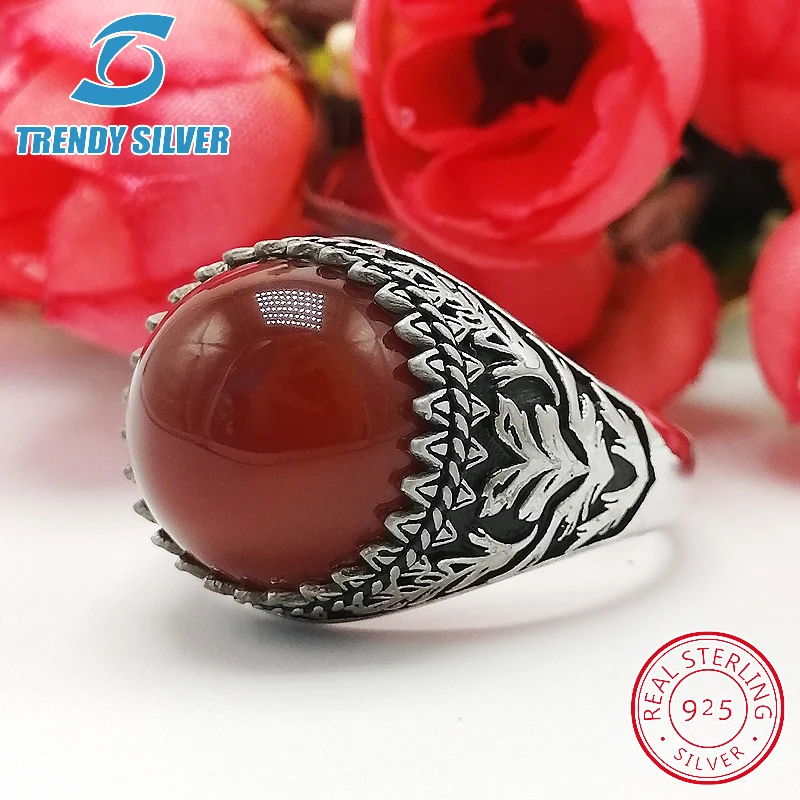 Серебряные ювелирные изделия 925 мужские кольца аксессуары бирюзовый драгоценный