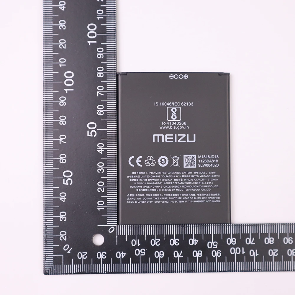 meizu 100 original 3000mah battery for meizu c9 pro ba818 mobile phone battery free global shipping