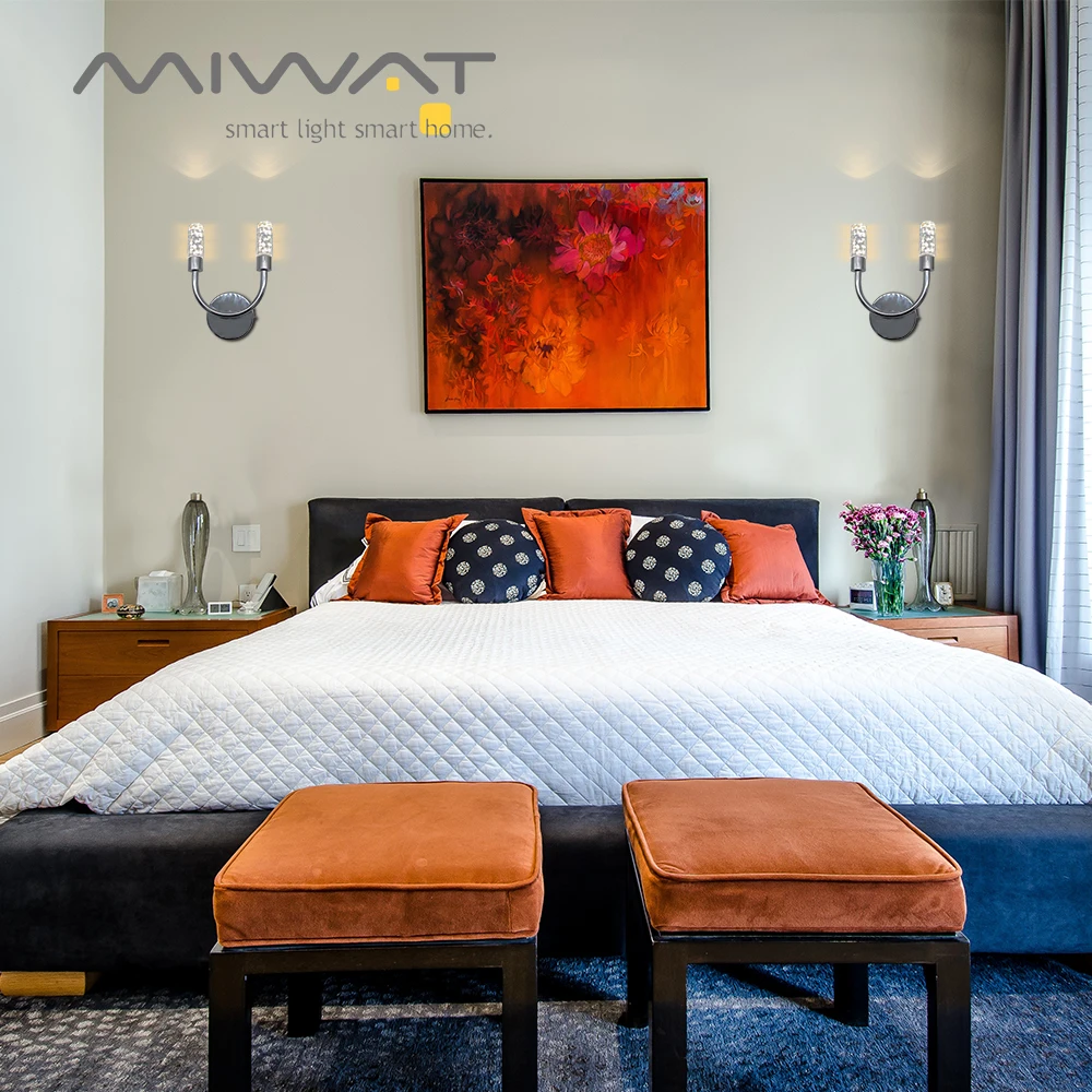 Модный светодиодный хрустальный настенный светильник лампа для коридора