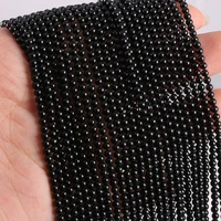 2020 new wholesale natural stone beads black agates beads for jewelry making beadwork diy bracelet accessories 2mm 3mm