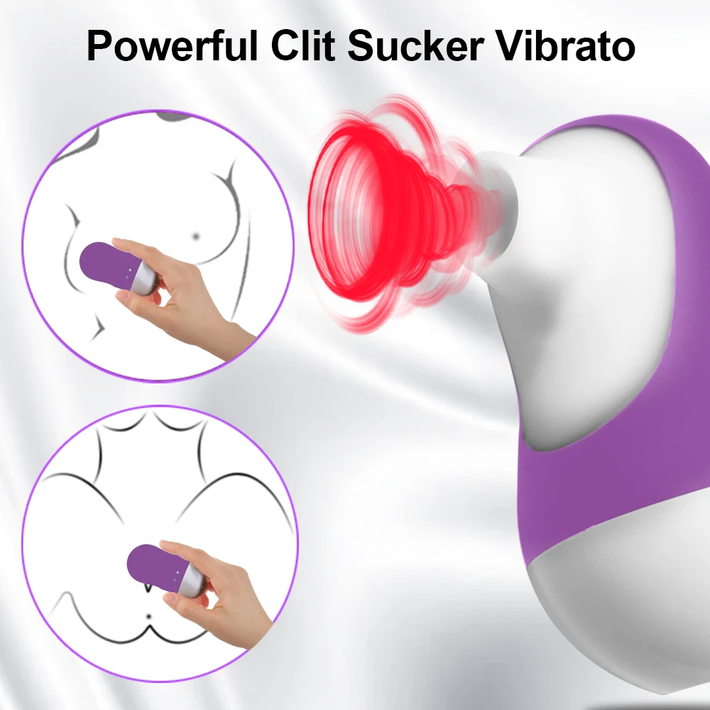 Оральная Стимуляция клитора силиконовая Вибрирующая Присоска на грудь