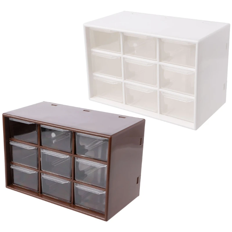 9 Drawer Plastic Storage Cabinet Desktop Makeup Bin Box Jewellery Organizer | Дом и сад