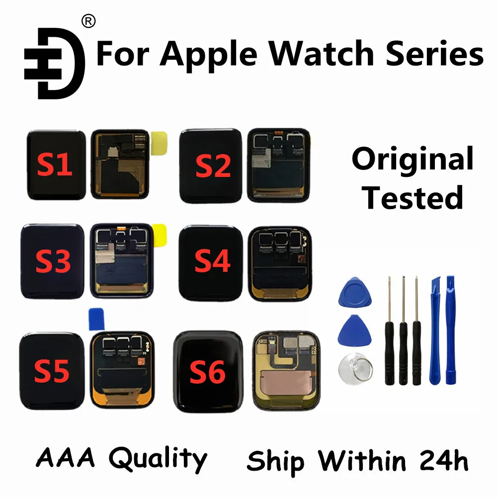 

Original For Apple Watch Series 4/5 40mm 44mm LCD Display Touch Screen Digitizer For Apple Watch Series 1/2/3 38mm42mmLCD Screen