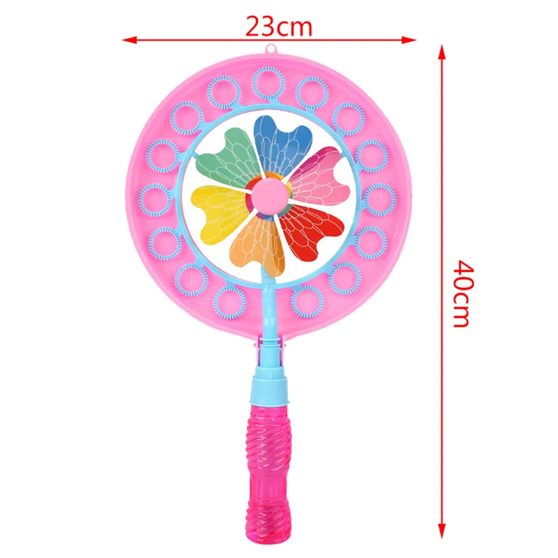 

Creative Windmill Bubble Maker Machine Kids Child Toy 30-Ring Party For Fun Outdoors Activity Game Supplies