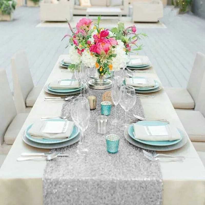 Блестящие скатерти для стола блестящие вечеринки свадебные украшения