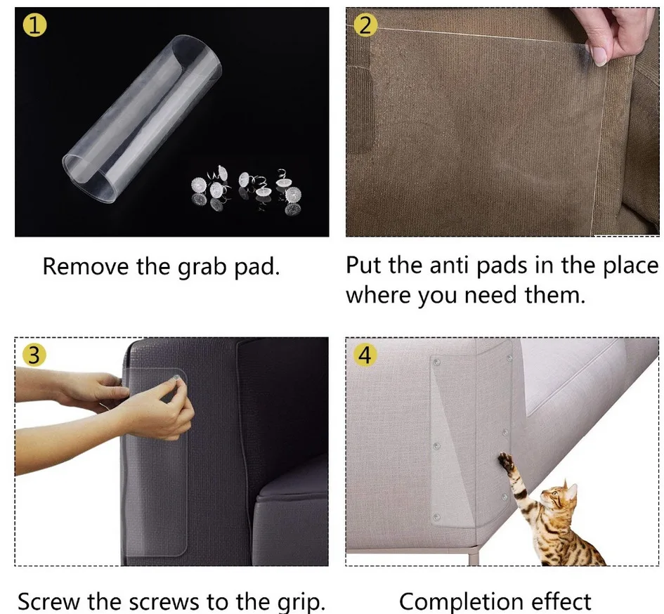 4 шт. защитные накладки на кошачьи лапы для мебели | Дом и сад