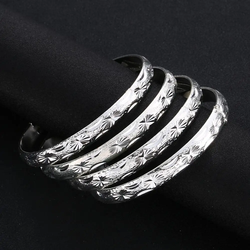 4 шт. изысканный браслет для женщин Серебряный цвет африканский Индия Браслеты с