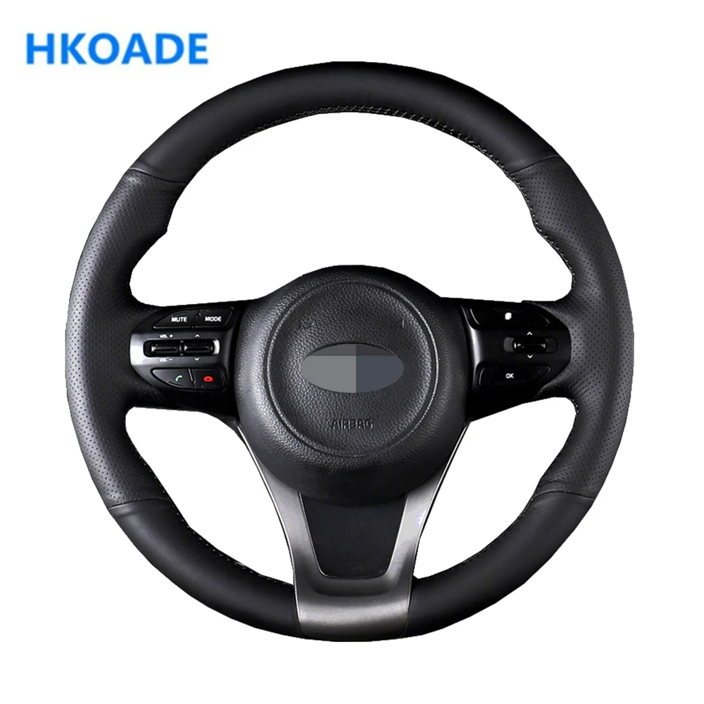 

Customize DIY Micro Fiber Leather Car Accessories Steering Wheel Cover For Kia K5 Optima 2014 2015 Car Interior
