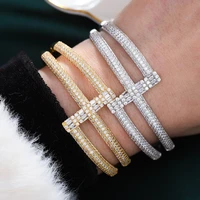 high quality romantic luxury gorgeous bangle bracelet for girl women wedding engagement party jewelry new hot charms bangles