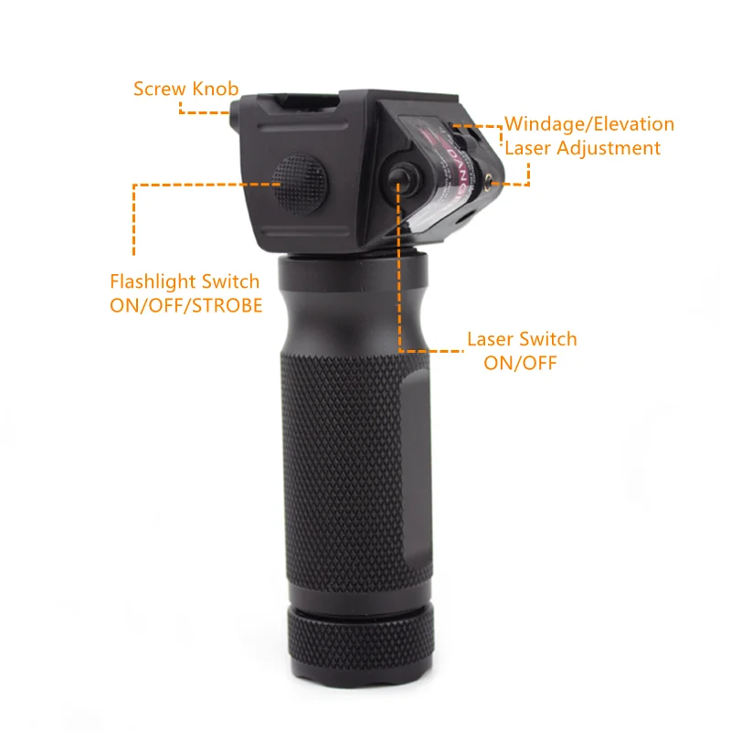 Тактический Передняя рукоятка жесткий светильник светодиодный вспышка с