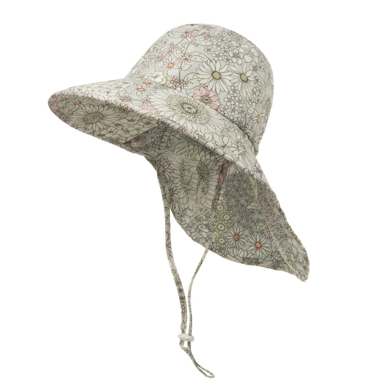 

Children Sun Hat Baby Kids Summer Flap Cover Cap Girl Wide Brim Outdoor Cap light breathable foldable Children Hat for 19-24M