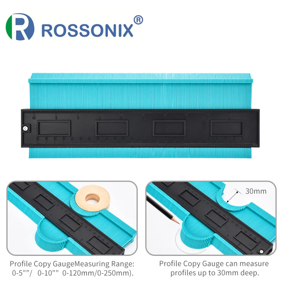Rossonix 10 дюймовый контурный манометр пластиковый профиль копировальный