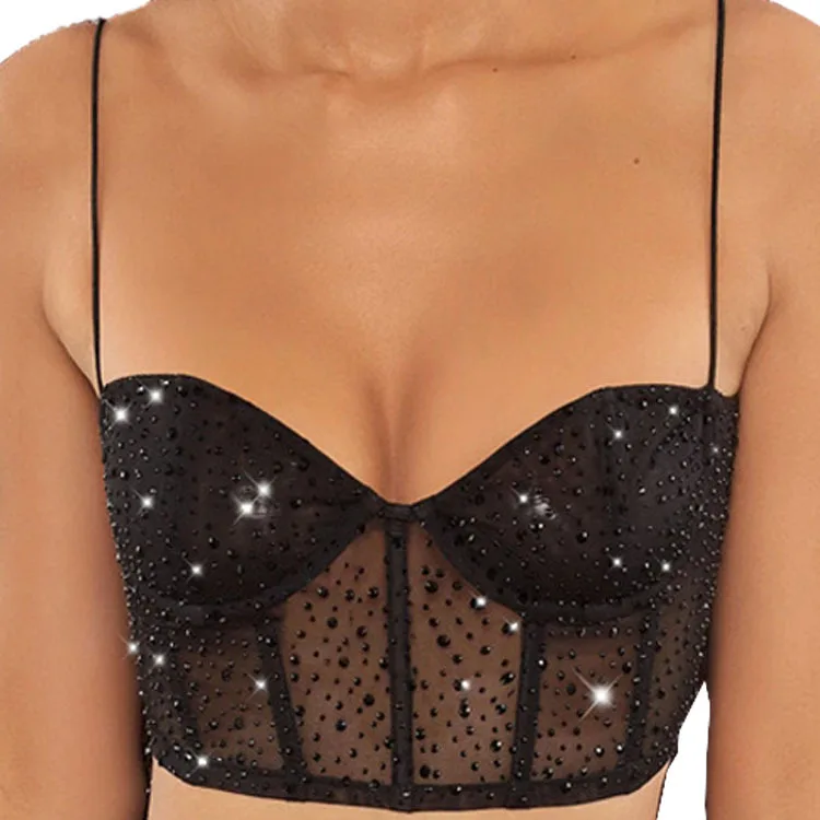 

Tops bikini платье летнее женское2021 Gothic corset sexy nightclub small sling vest wipe chest girl green tops bra faux bras