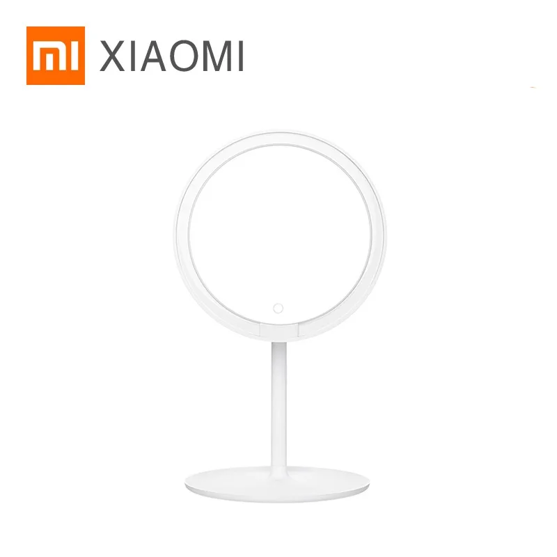 

Зеркало для макияжа Xiaomi Mijia со светодиодной подсветкой, 2000 мАч, Ra92, три передачи, 0 °-45 °, регулируемое, 900lux, мягкий свет, 6,5 дюймов, HD, посеребрен...