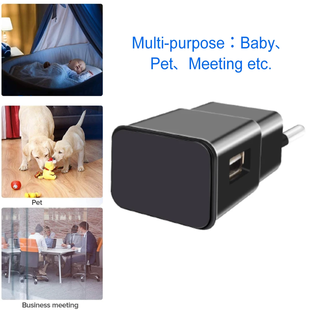 1080P Мини Wi-Fi камера Беспроводная USB розетка настенное зарядное устройство