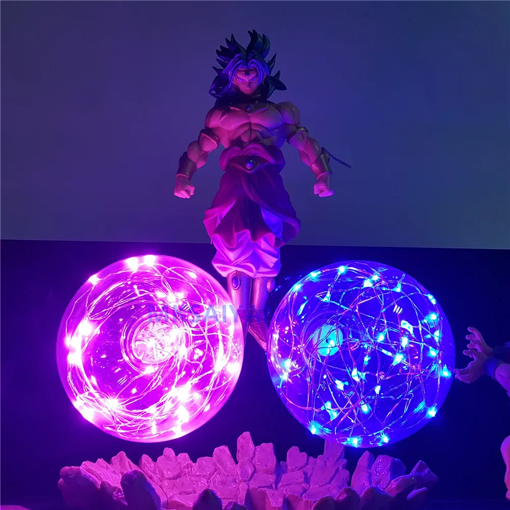 

Dragon Ball Z Vegeta Goku VS Broly Action Anime Figures Night Lights 3D Son Goku Figurine Super Saiyan DIY Set Lamp Juguetes Toy