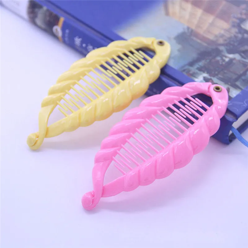 5 Цвета простой Креативный дизайн в форме рыбьего хвоста заколки для волос женщин