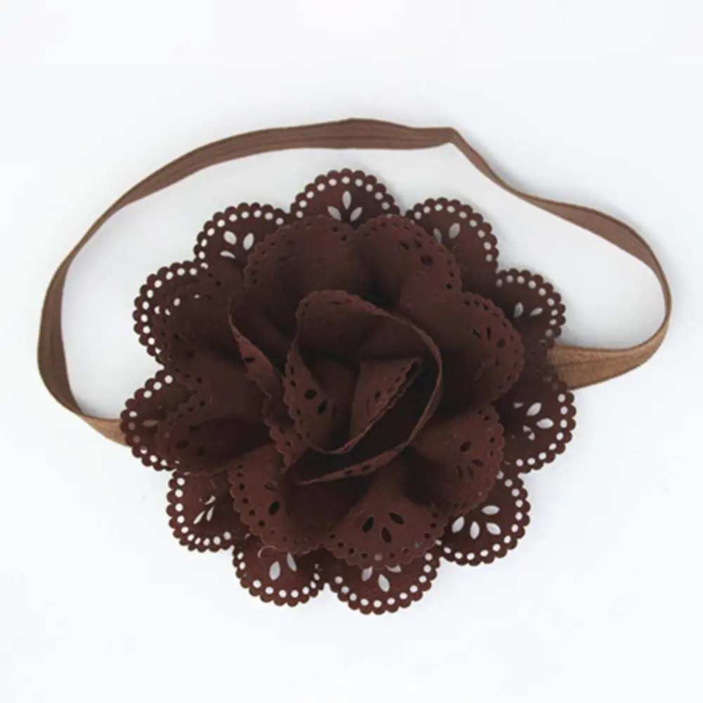 

Lovely Hollow Cloth Flower Baby Girl Headband Elastic Band Headwear Decor Gift