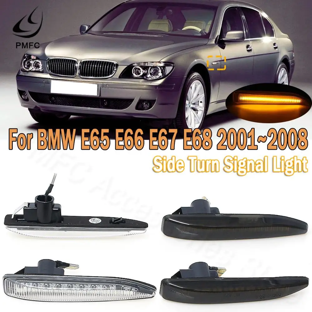 

LED Side Turn Signal Light Marker Indicator Repeater Light Panel Lamp Blinker For BMW 7Series E65 E66 E67 E68 01–08 For Car