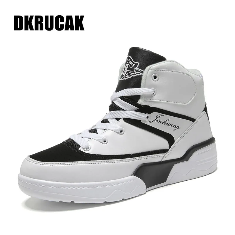 Модные мужские кроссовки с высоким берцем легкие зимние ботинки кожаная мужская