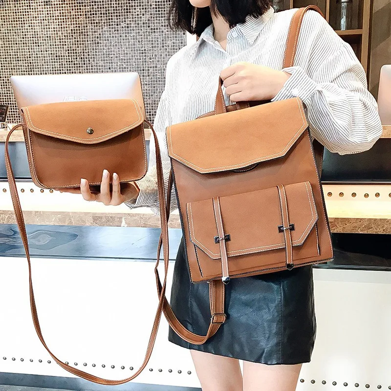 Классический винтажный рюкзак набор из 2 предметов для старших классов колледжа